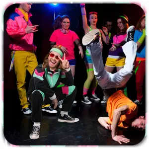 DRES STRÓJ PRZEBRANIE LATA 80 I 90 RETRO DISCO KOSTIUM ROZMIAR L CZARNY