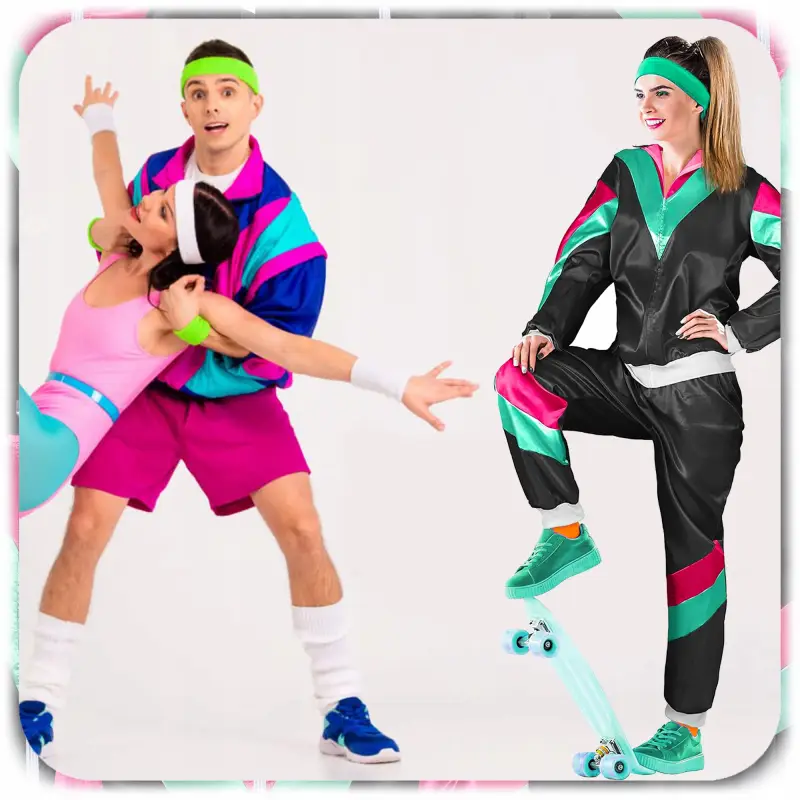 DRES STRÓJ PRZEBRANIE LATA 80 I 90 RETRO DISCO KOSTIUM ROZMIAR L CZARNY