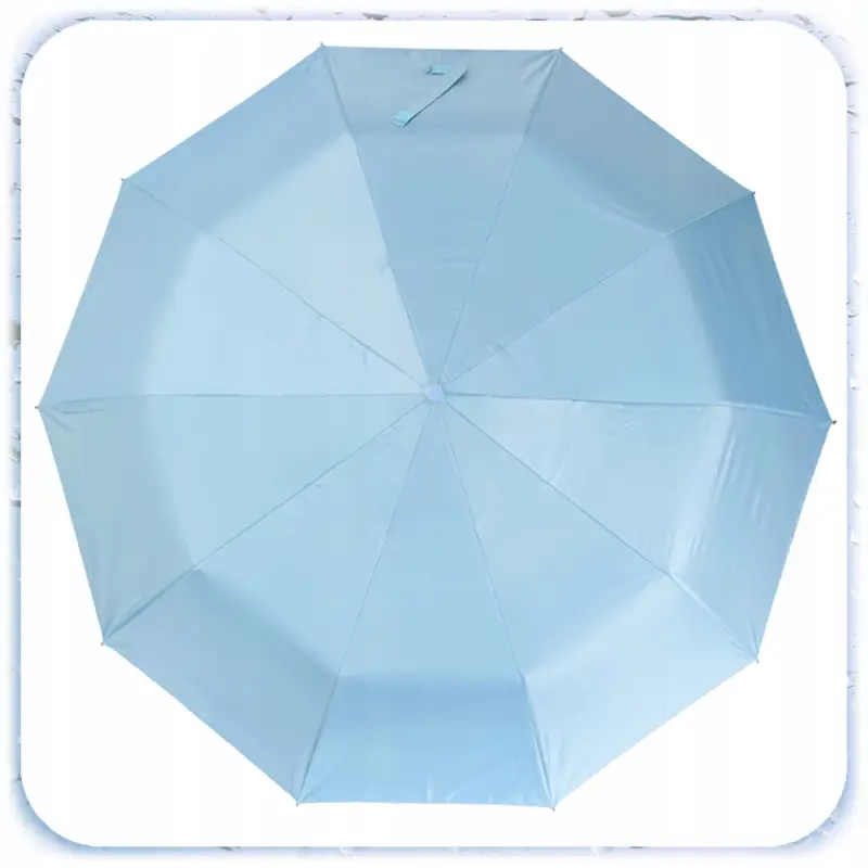 PARASOLKA SKŁADANA DUŻA ELEGANCKA MOCNA PODŚWIETLENIE LED NIEBIESKI