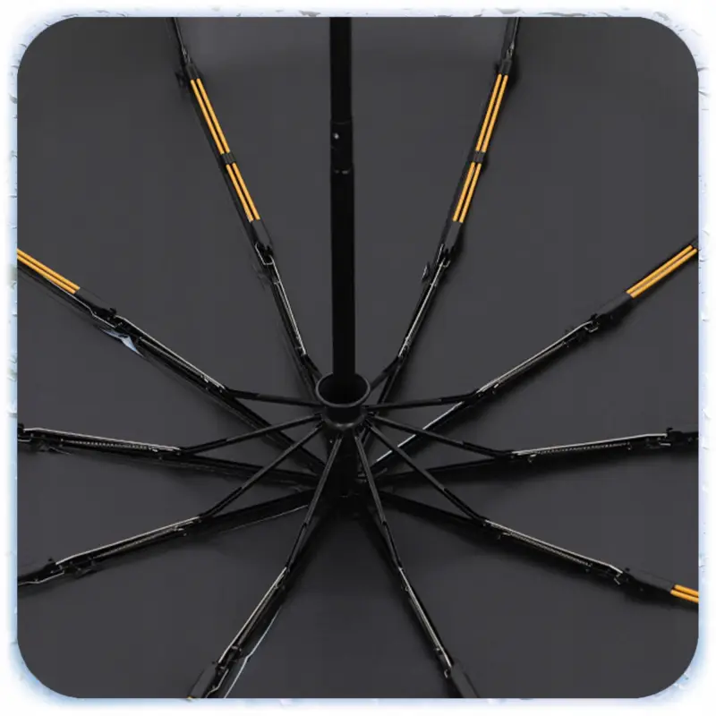 PARASOLKA SKŁADANA DUŻA ELEGANCKA MOCNA PODŚWIETLENIE LED NIEBIESKI