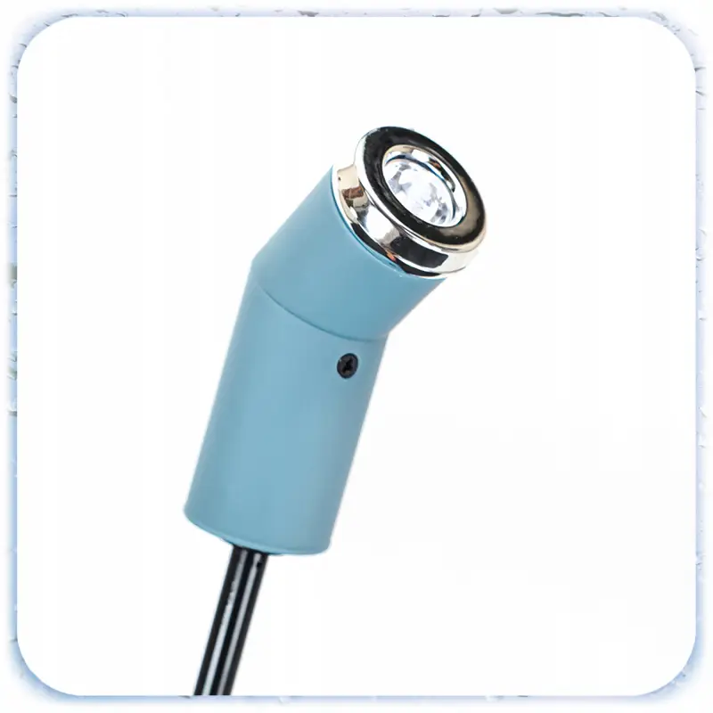 PARASOLKA SKŁADANA DUŻA ELEGANCKA MOCNA PODŚWIETLENIE LED NIEBIESKI