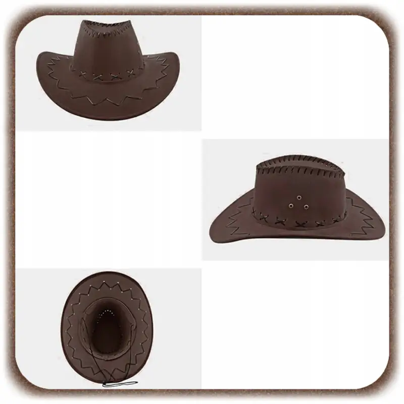 KAPELUSZ KOWBOJSKI COUNTRY WESTERN DLA DOROSŁYCH PRZEBRANIE SZERYF IMPREZA