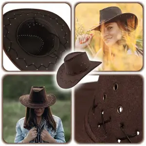 KAPELUSZ KOWBOJSKI COUNTRY WESTERN DLA DOROSŁYCH PRZEBRANIE SZERYF IMPREZA