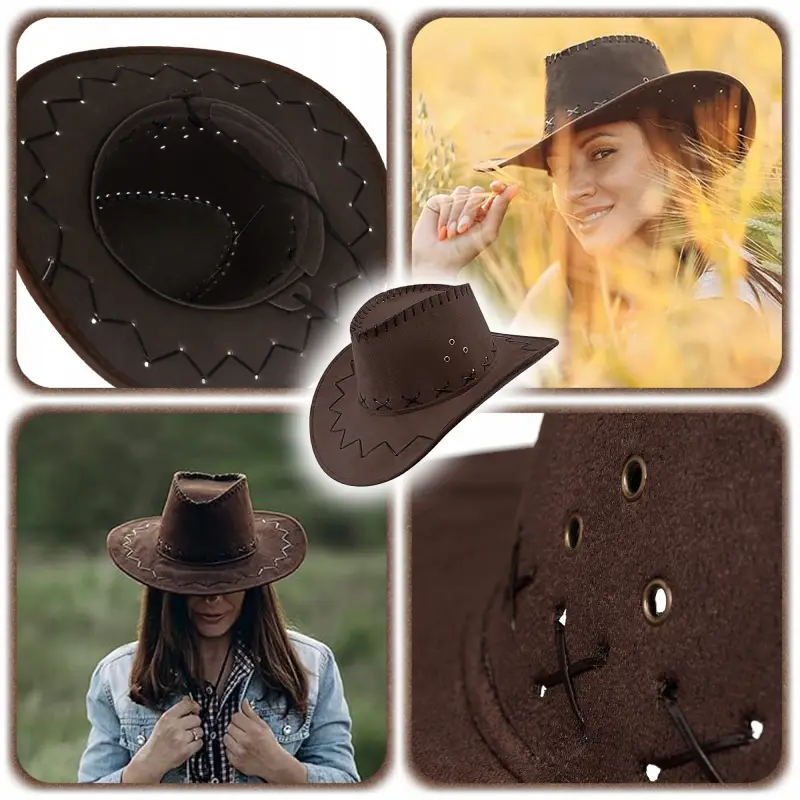 KAPELUSZ KOWBOJSKI COUNTRY WESTERN DLA DOROSŁYCH PRZEBRANIE SZERYF IMPREZA