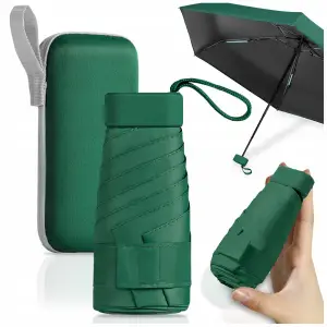 PARASOL MINI SKŁADANY MANUALNY PARASOLKA MAŁA KOMPAKTOWY KIESZONKOWY ETUI