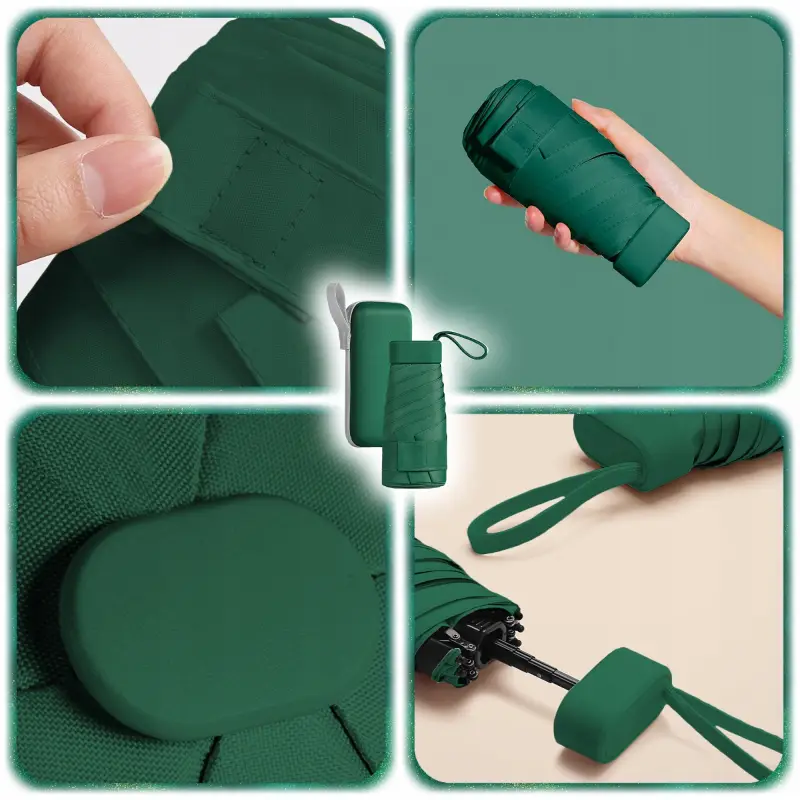 PARASOL MINI SKŁADANY MANUALNY PARASOLKA MAŁA KOMPAKTOWY KIESZONKOWY ETUI