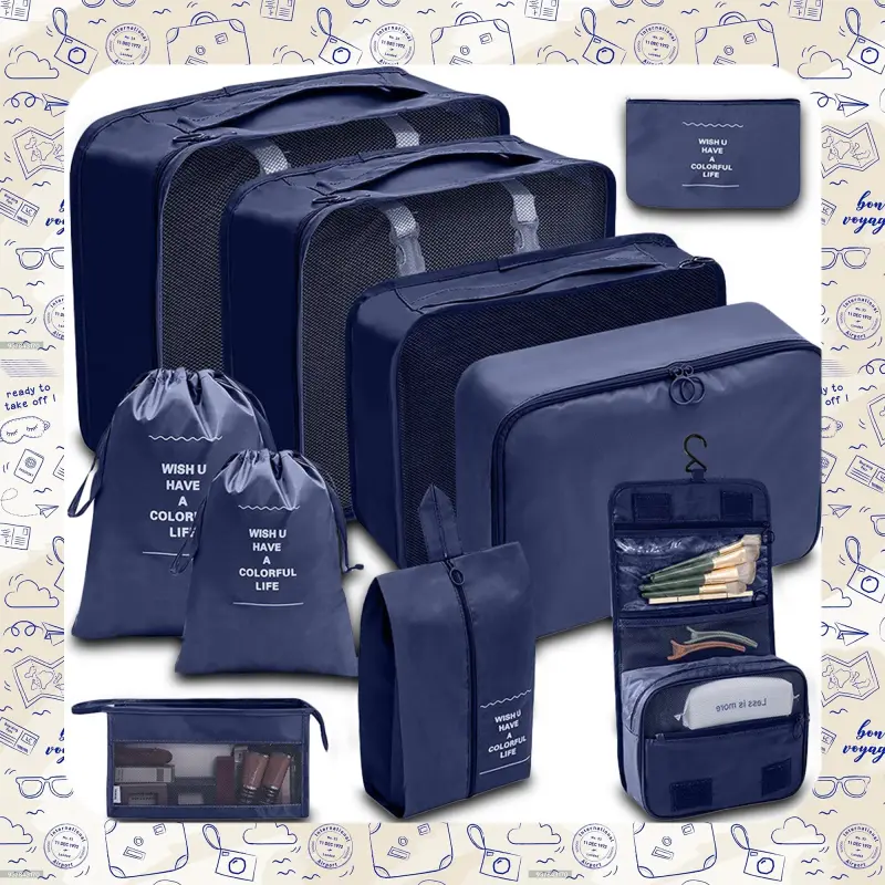 ORGANIZERY PODRÓŻNE DO WALIZKI TORBY ETUI ZESTAW UBRANIA BUTY KOSMETYKI 10x