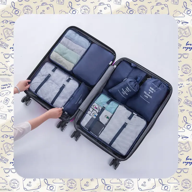 ORGANIZERY PODRÓŻNE DO WALIZKI TORBY ETUI ZESTAW UBRANIA BUTY KOSMETYKI 10x