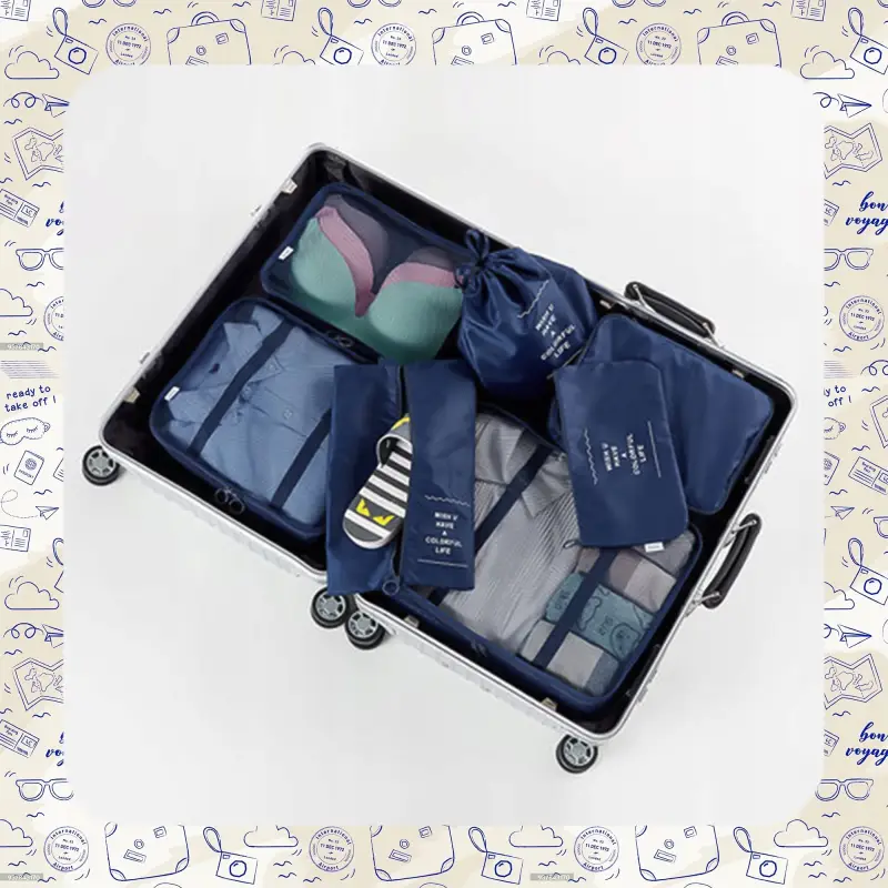 ORGANIZERY PODRÓŻNE DO WALIZKI TORBY ETUI ZESTAW UBRANIA BUTY KOSMETYKI 10x