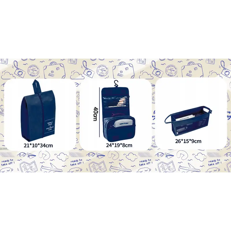 ORGANIZERY PODRÓŻNE DO WALIZKI TORBY ETUI ZESTAW UBRANIA BUTY KOSMETYKI 10x