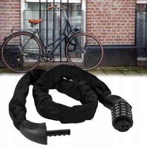 SOLIDNA BLOKADA ROWEROWA ŁAŃCUCH ZABEZPIECZENIE ROWERU 100CM ZAPIĘCIE SZYFR
