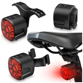 TYLNA LAMPKA ROWEROWA CZERWONA LED USB AKUMULATOROWA 6 TRYBÓW NA TYŁ ROWERU