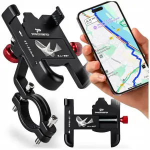 UCHWYT ROWEROWY NA TELEFON ALUMINIOWY MOCNY ROWER HULAJNOGA REGULOWANY 360°