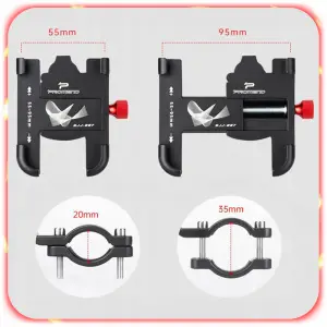 UCHWYT ROWEROWY NA TELEFON ALUMINIOWY MOCNY ROWER HULAJNOGA REGULOWANY 360°