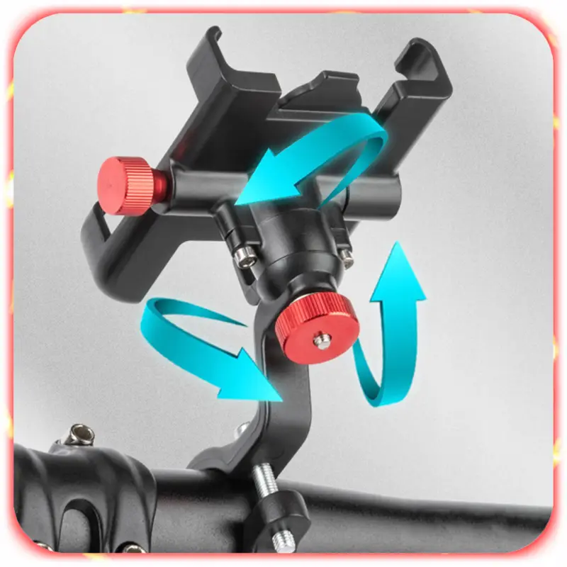 UCHWYT ROWEROWY NA TELEFON ALUMINIOWY MOCNY ROWER HULAJNOGA REGULOWANY 360°