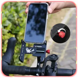UCHWYT ROWEROWY NA TELEFON ALUMINIOWY MOCNY ROWER HULAJNOGA REGULOWANY 360°