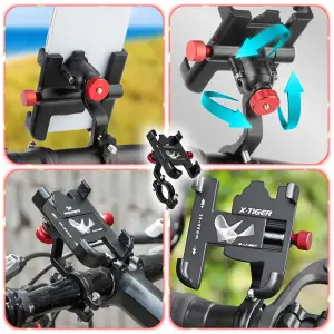 UCHWYT ROWEROWY NA TELEFON ALUMINIOWY MOCNY ROWER HULAJNOGA REGULOWANY 360°