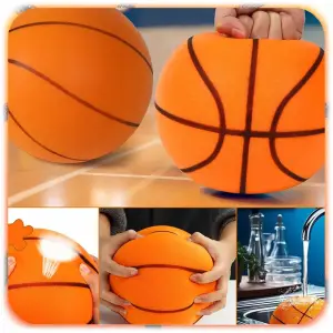 CICHA PIŁKA DO KOSZYKÓWKI PIANKOWA 24CM ROZMIAR 7 WYCISZENIE SILENT BALL