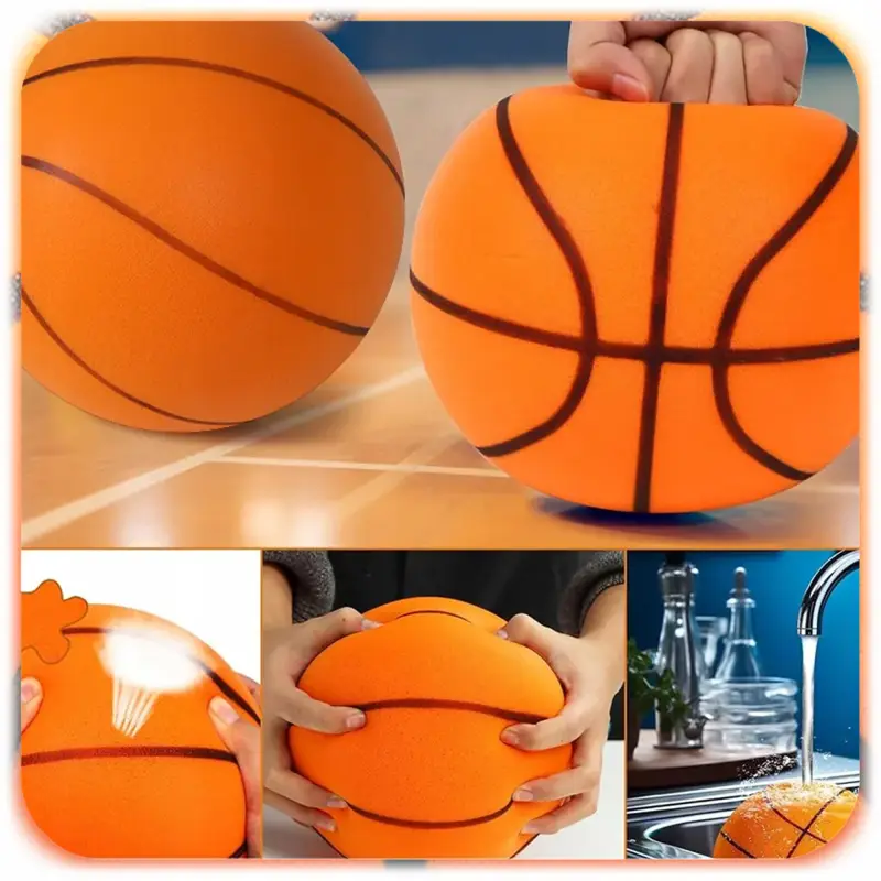 CICHA PIŁKA DO KOSZYKÓWKI PIANKOWA 24CM ROZMIAR 7 WYCISZENIE SILENT BALL