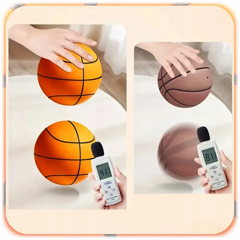 CICHA PIŁKA DO KOSZYKÓWKI PIANKOWA 24CM ROZMIAR 7 WYCISZENIE SILENT BALL