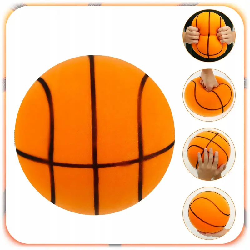 CICHA PIŁKA DO KOSZYKÓWKI PIANKOWA 24CM ROZMIAR 7 WYCISZENIE SILENT BALL