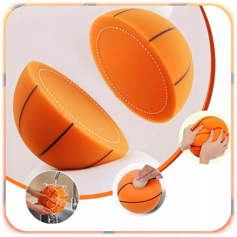 CICHA PIŁKA DO KOSZYKÓWKI PIANKOWA 24CM ROZMIAR 7 WYCISZENIE SILENT BALL
