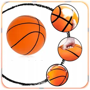 CICHA PIŁKA DO KOSZYKÓWKI PIANKOWA 24CM ROZMIAR 7 WYCISZENIE SILENT BALL