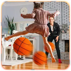 CICHA PIŁKA DO KOSZYKÓWKI PIANKOWA 24CM ROZMIAR 7 WYCISZENIE SILENT BALL