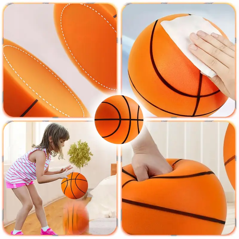 CICHA PIŁKA DO KOSZYKÓWKI PIANKOWA 24CM ROZMIAR 7 WYCISZENIE SILENT BALL