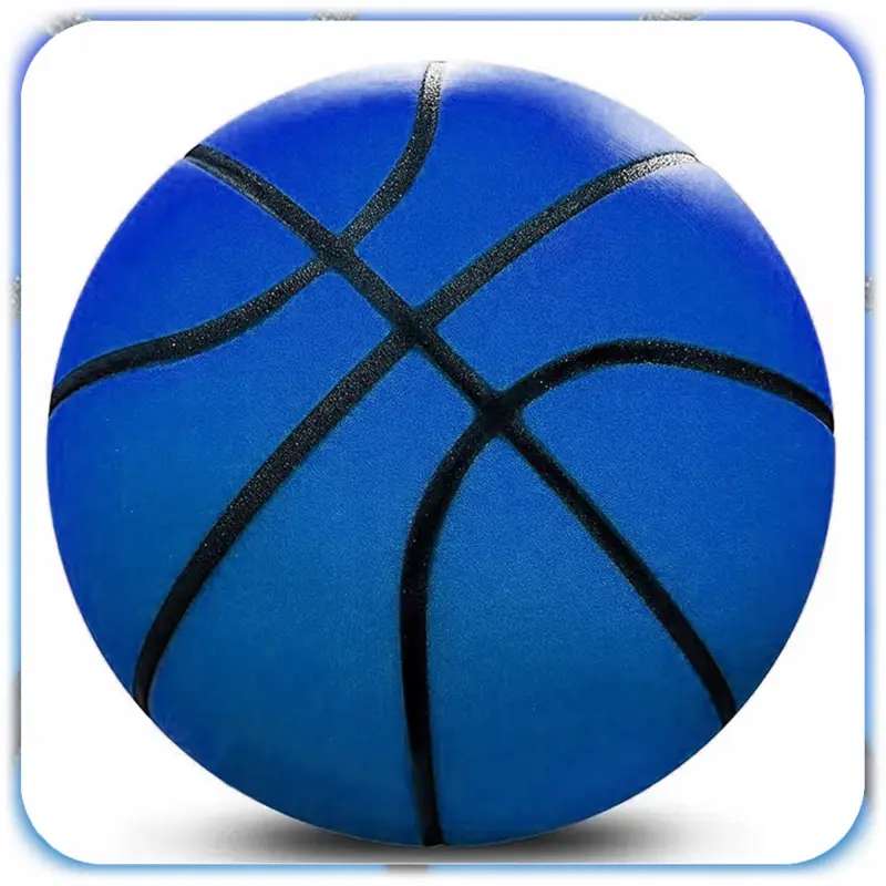 CICHA PIŁKA DO KOSZYKÓWKI PIANKOWA 18CM ROZMIAR 3 NIEBIESKA SILENT BALL