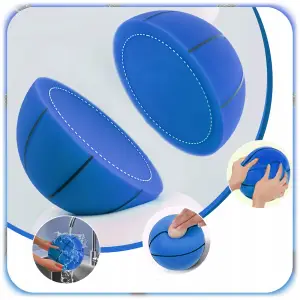 CICHA PIŁKA DO KOSZYKÓWKI PIANKOWA 18CM ROZMIAR 3 NIEBIESKA SILENT BALL