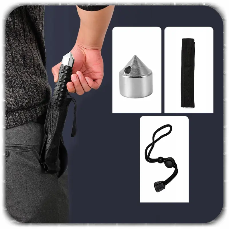 PAŁKA TELESKOPOWA STALOWA POLICYJNA BATON XL 26" / 65CM + KABURA SMYCZ