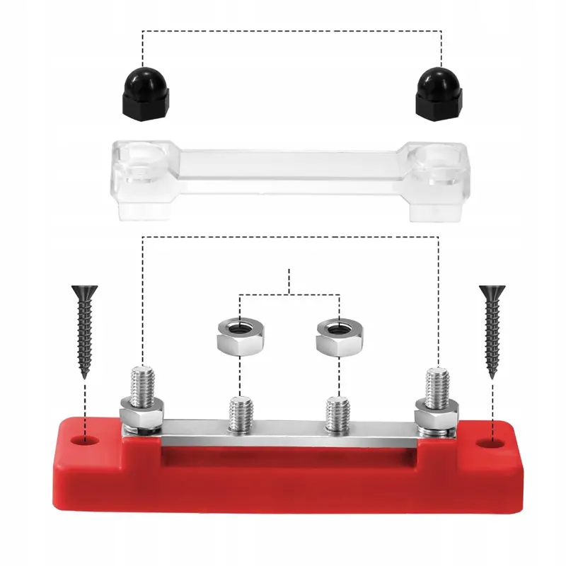 BLOK DO DYSTRYBUCJI MAGAZYNU SZYNA ZBIORCZA ROZDZIELCZY BUSBAR KOMPLET 2SZT