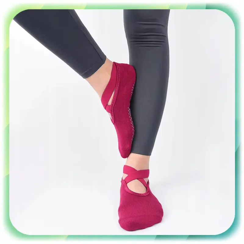 SKARPETKI DO JOGI TAŃCA ANTYPOŚLIZGOWE ABS DAMSKIE PILATES FITNESS 4 PARY