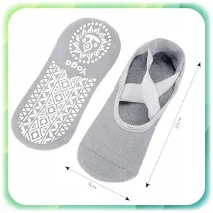 SKARPETKI DO JOGI TAŃCA ANTYPOŚLIZGOWE ABS DAMSKIE PILATES FITNESS 4 PARY