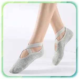 SKARPETKI DO JOGI TAŃCA ANTYPOŚLIZGOWE ABS DAMSKIE PILATES FITNESS 4 PARY