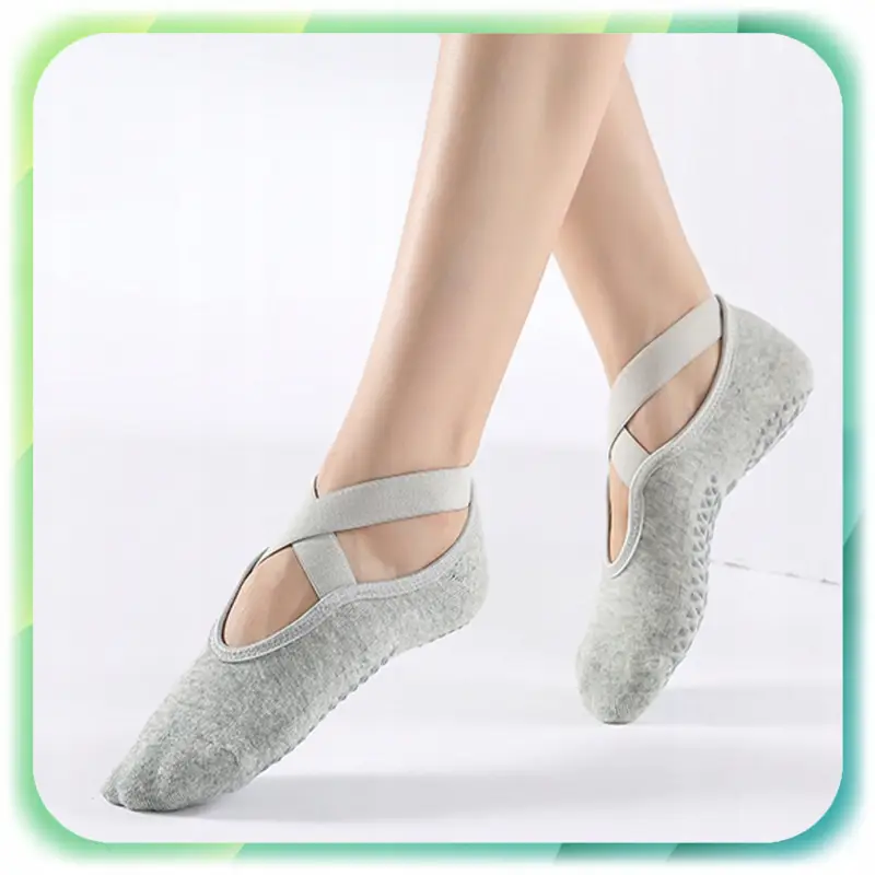 SKARPETKI DO JOGI TAŃCA ANTYPOŚLIZGOWE ABS DAMSKIE PILATES FITNESS 4 PARY