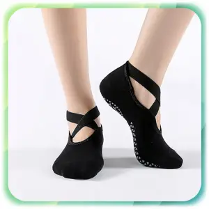 SKARPETKI DO JOGI TAŃCA ANTYPOŚLIZGOWE ABS DAMSKIE PILATES FITNESS 4 PARY