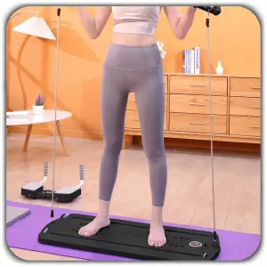 DESKA DO ĆWICZEŃ PILATES REFORMER SLIDERY ĆWICZENIA JOGI CZARNA XL+ LICZNIK