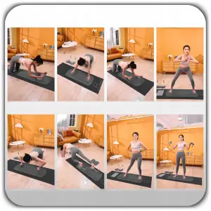 DESKA DO ĆWICZEŃ PILATES REFORMER SLIDERY ĆWICZENIA JOGI CZARNA XL+ LICZNIK