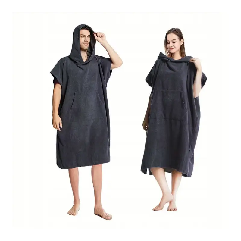 RĘCZNIK DO MORSOWANIA PONCZO Z KAPTUREM DAMSKI MĘSKI 105x88 MIKROFIBRA