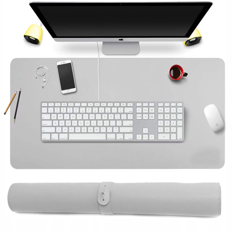 WODOODPORNA MATA PODKŁADKA OCHRONNA NA BIURKO STÓŁ POD MYSZKĘ SKÓRA 90x40cm