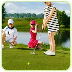 GRA MINIGOLF KIJ 2xPIŁECZKA BRAMKA ETUI ZESTAW TRENINGOWY DO MINI GOLFA