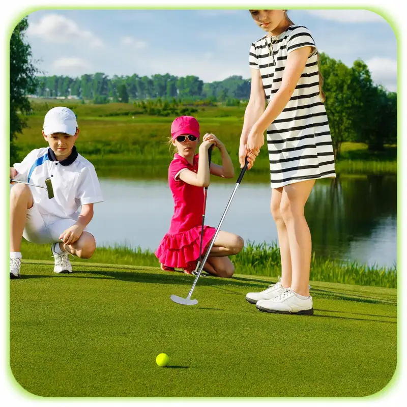 GRA MINIGOLF KIJ 2xPIŁECZKA BRAMKA ETUI ZESTAW TRENINGOWY DO MINI GOLFA