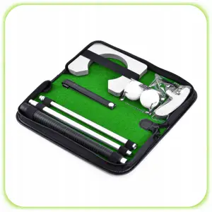 GRA MINIGOLF KIJ 2xPIŁECZKA BRAMKA ETUI ZESTAW TRENINGOWY DO MINI GOLFA