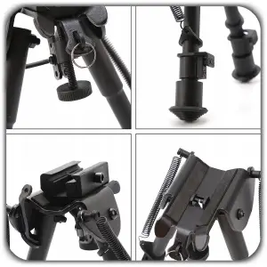 BIPOD DWÓJNÓG REGULOWANY 6"-9" 22cm DO POLOWANIA STRZELECTWA BRONI +ADAPTER