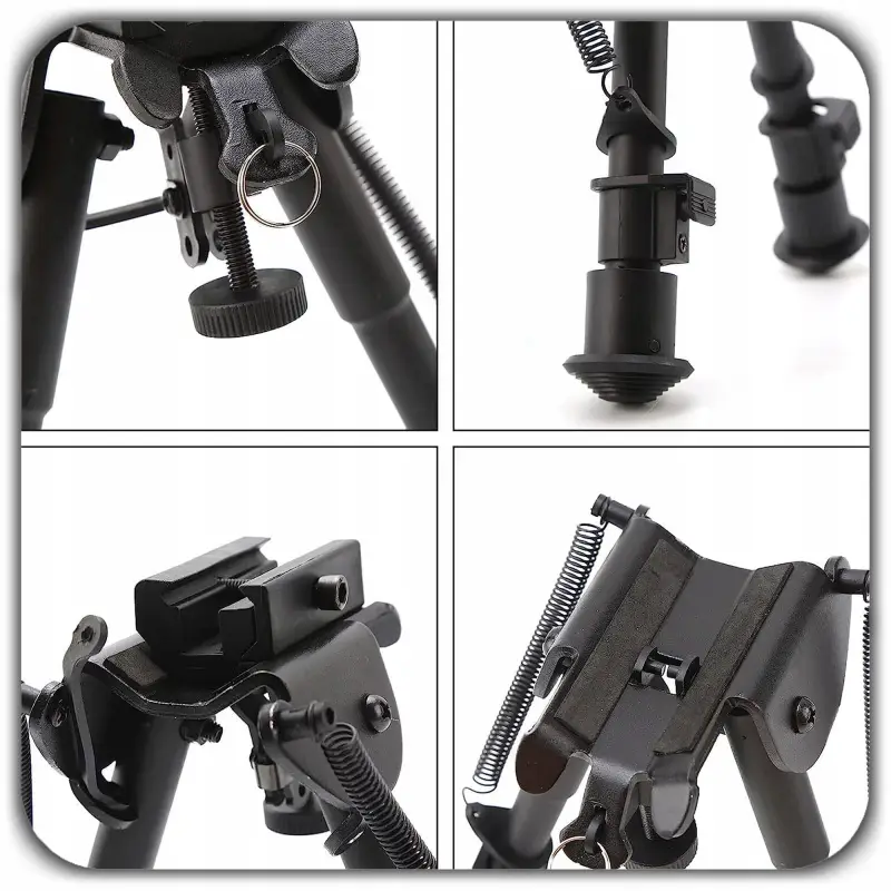 BIPOD DWÓJNÓG REGULOWANY 6"-9" 22cm DO POLOWANIA STRZELECTWA BRONI +ADAPTER