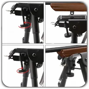 BIPOD DWÓJNÓG REGULOWANY 6"-9" 22cm DO POLOWANIA STRZELECTWA BRONI +ADAPTER