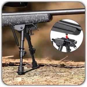 BIPOD DWÓJNÓG REGULOWANY 6"-9" 22cm DO POLOWANIA STRZELECTWA BRONI +ADAPTER