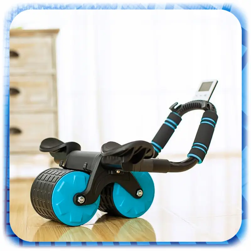 ROLLER TRENAŻER MIĘŚNI BRZUCHA Z PODPÓRKĄ KÓŁKO FITNESS PILATES TIMER +MATA